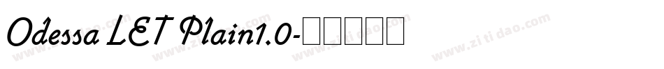 Odessa LET Plain1.0字体转换